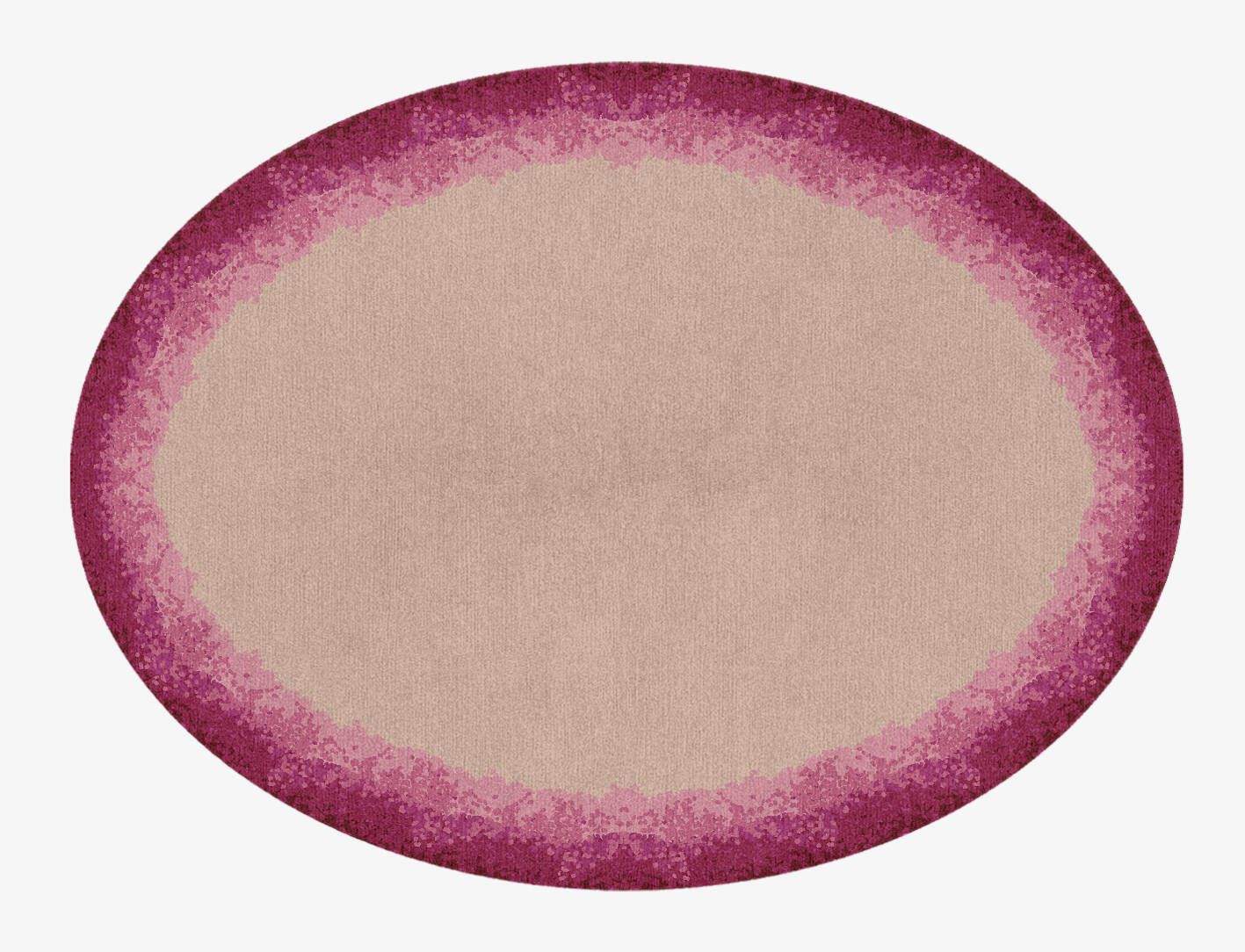 Chic Gradation Oval Hand Knotted Tibetan Wool Custom Rug by Rug Artisan
