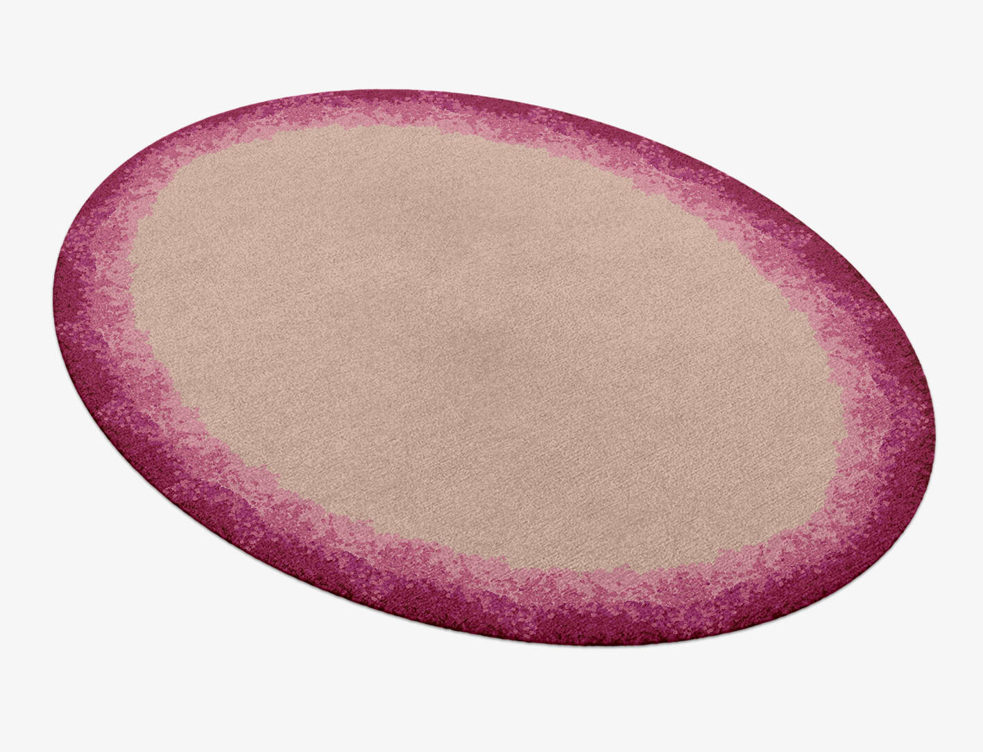 Chic Gradation Oval Hand Knotted Tibetan Wool Custom Rug by Rug Artisan