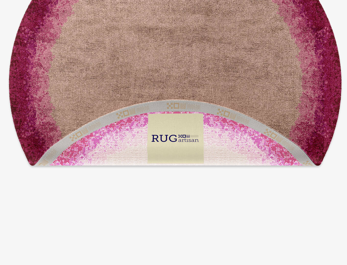 Chic Gradation Round Hand Knotted Bamboo Silk Custom Rug by Rug Artisan