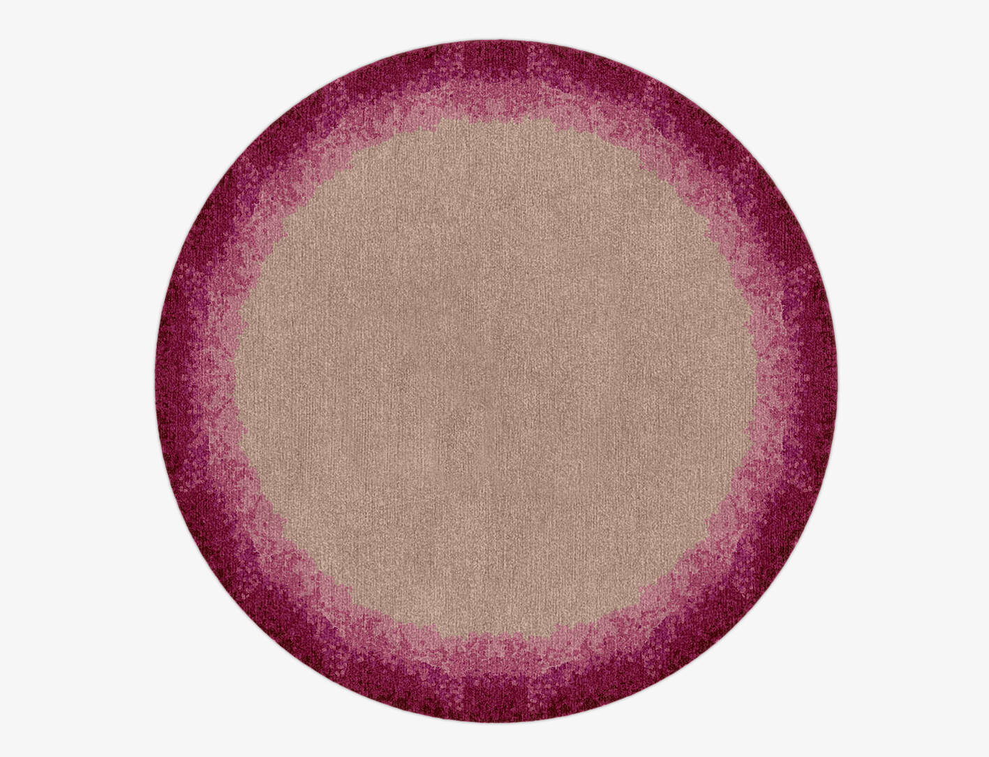 Chic Gradation Round Hand Knotted Tibetan Wool Custom Rug by Rug Artisan