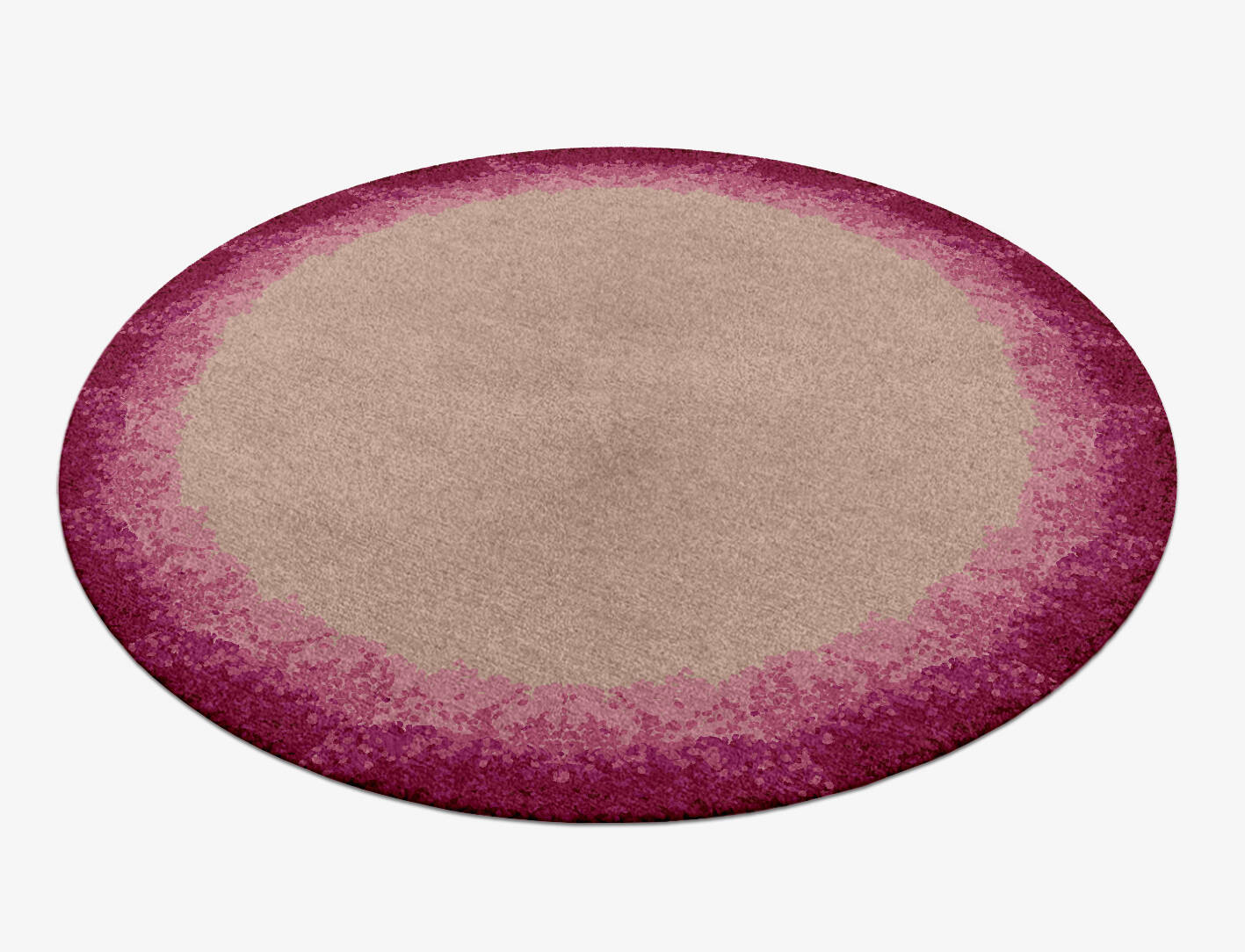 Chic Gradation Round Hand Knotted Tibetan Wool Custom Rug by Rug Artisan