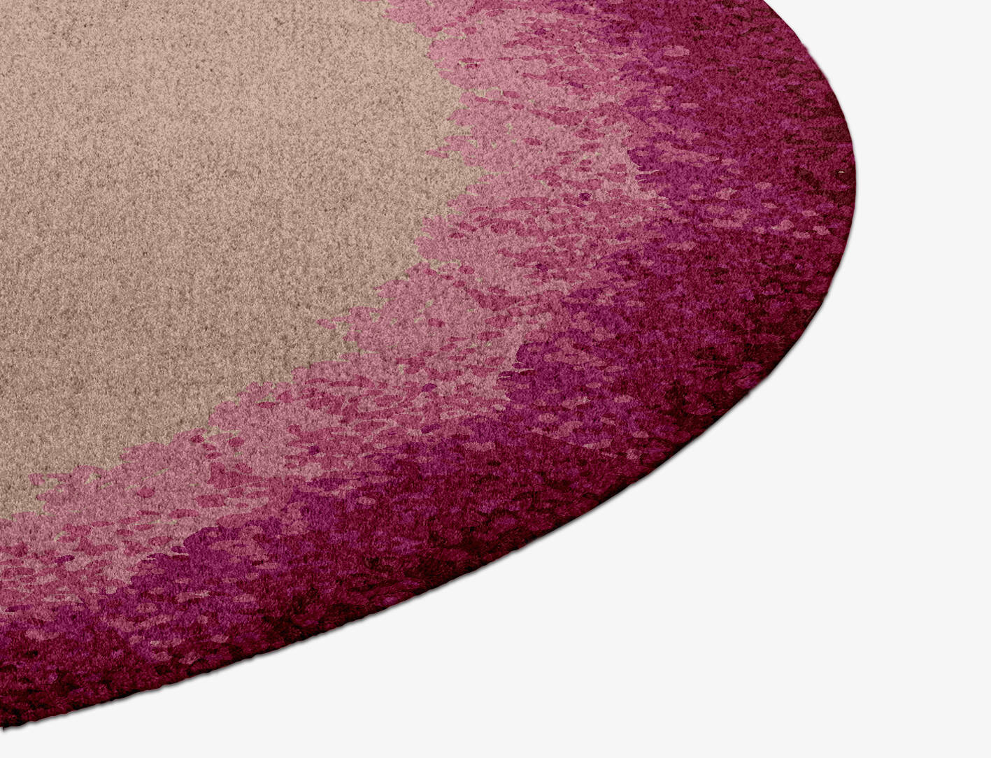 Chic Gradation Round Hand Knotted Tibetan Wool Custom Rug by Rug Artisan