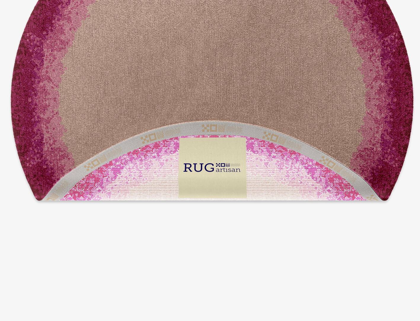 Chic Gradation Round Hand Knotted Tibetan Wool Custom Rug by Rug Artisan
