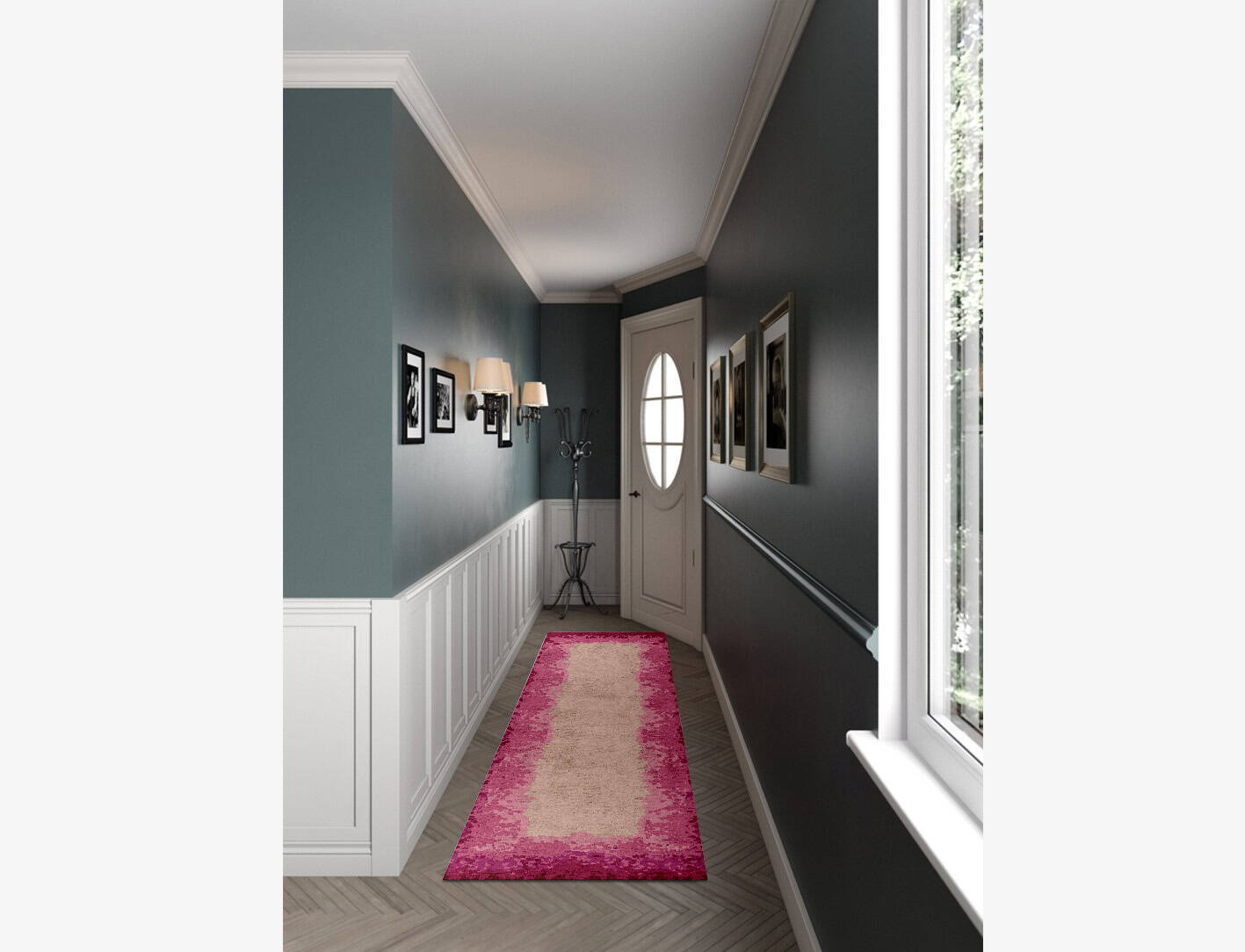 Chic Gradation Runner Hand Knotted Bamboo Silk Custom Rug by Rug Artisan