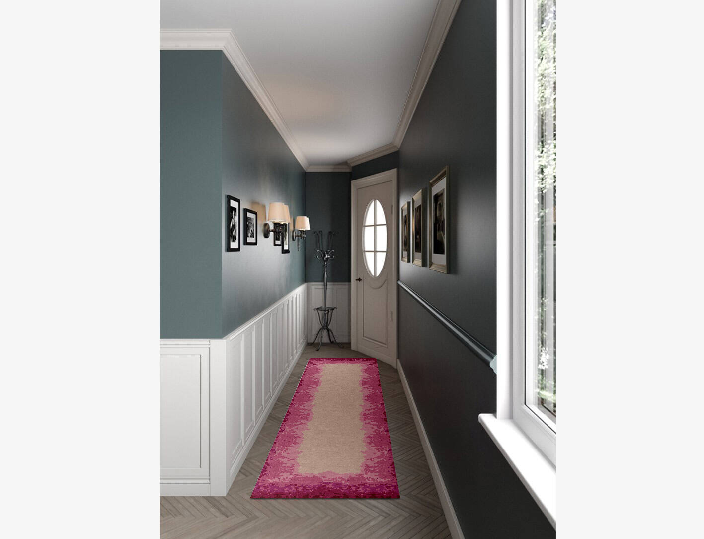 Chic Gradation Runner Hand Knotted Tibetan Wool Custom Rug by Rug Artisan