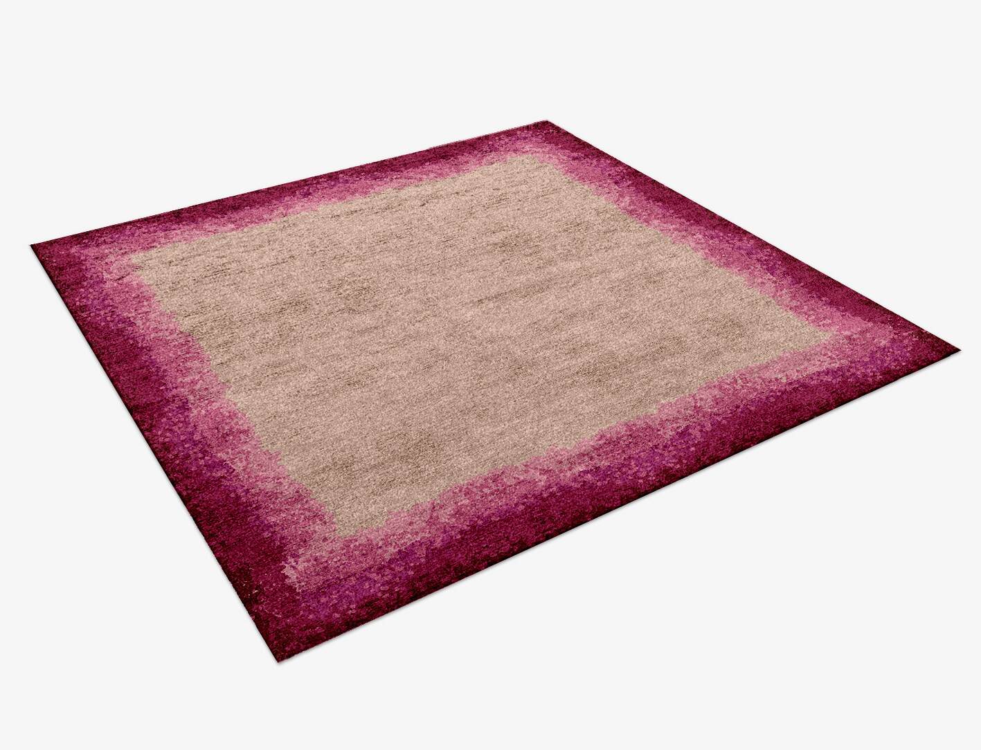 Chic Gradation Square Hand Knotted Bamboo Silk Custom Rug by Rug Artisan