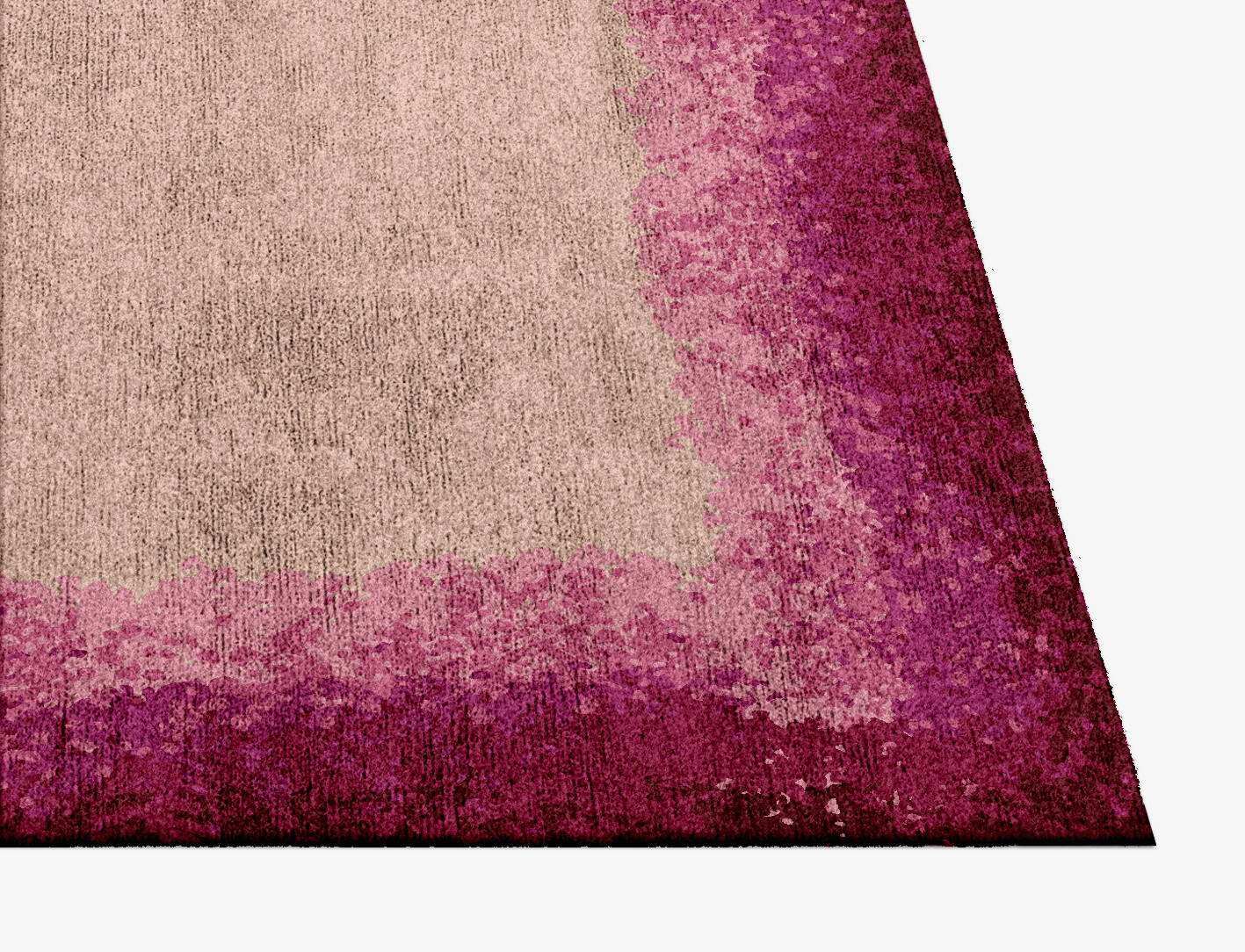 Chic Gradation Square Hand Knotted Bamboo Silk Custom Rug by Rug Artisan