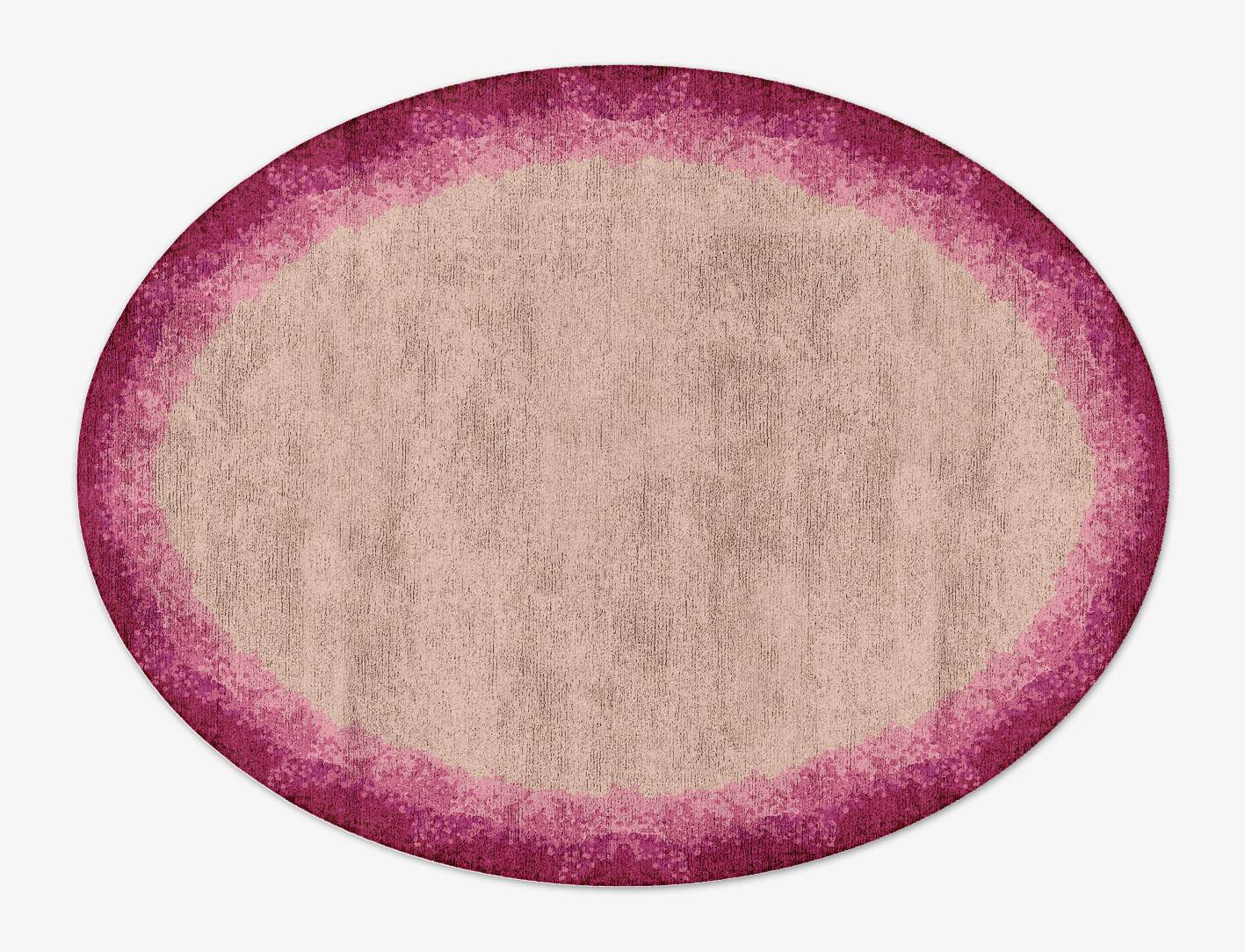 Chic Gradation Oval Hand Tufted Bamboo Silk Custom Rug by Rug Artisan
