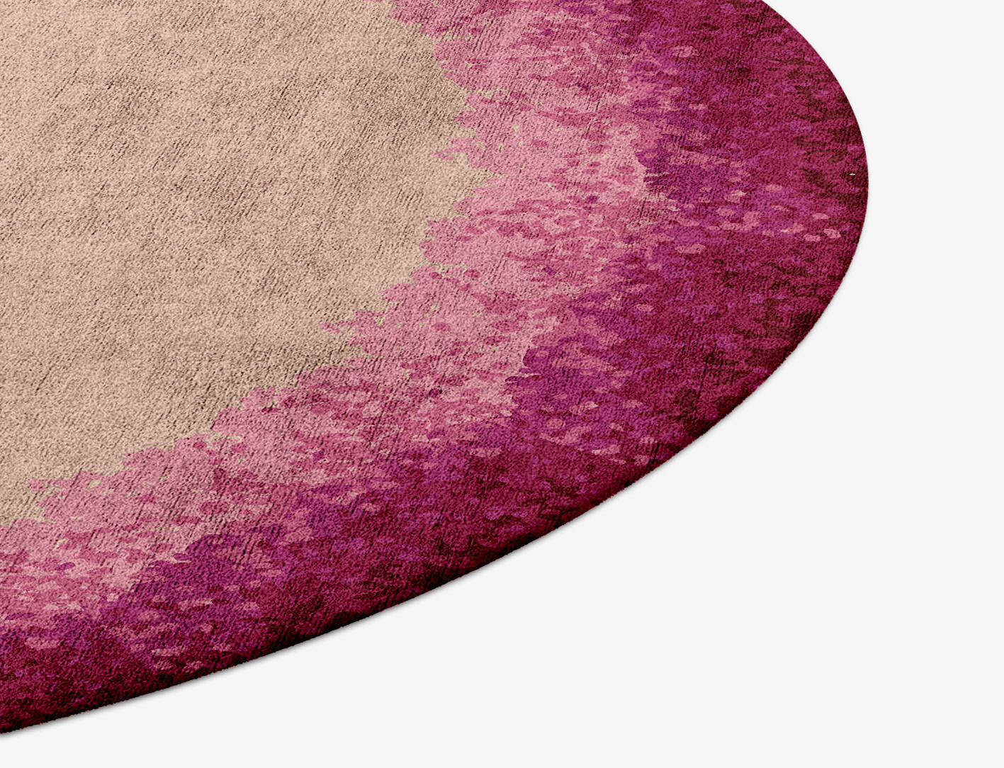 Chic Gradation Round Hand Tufted Bamboo Silk Custom Rug by Rug Artisan