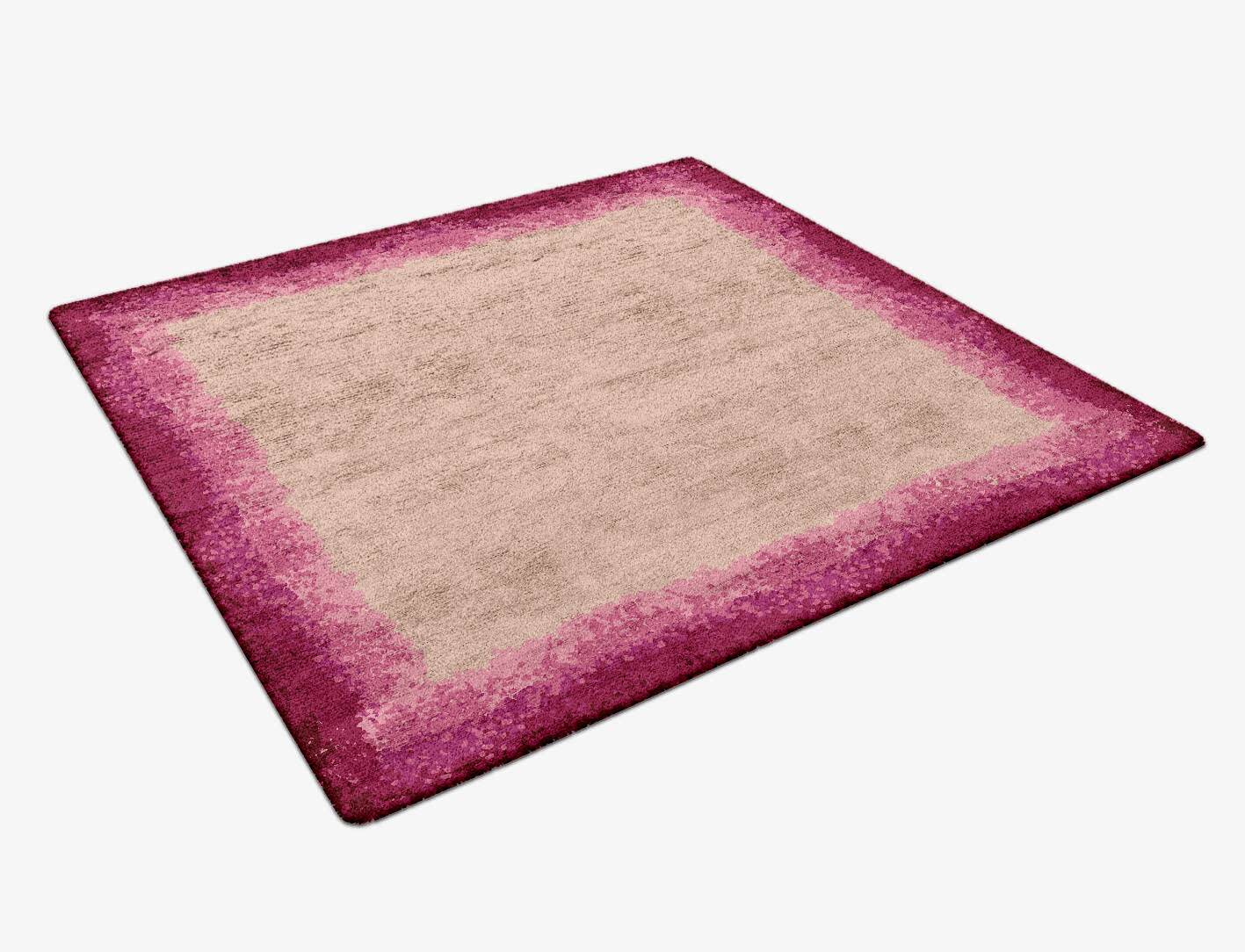 Chic Gradation Square Hand Tufted Bamboo Silk Custom Rug by Rug Artisan