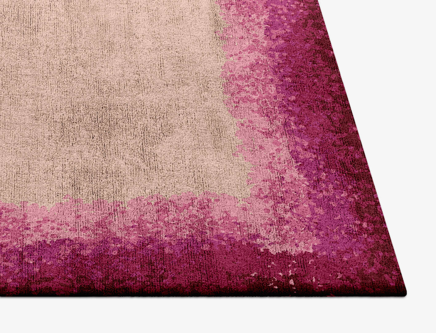 Chic Gradation Square Hand Tufted Bamboo Silk Custom Rug by Rug Artisan