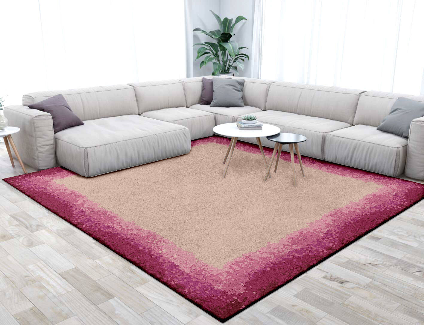 Chic Gradation Square Hand Tufted Pure Wool Custom Rug by Rug Artisan
