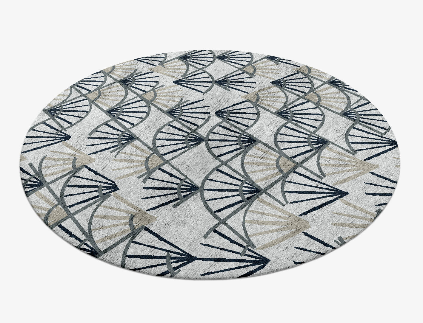 Chime Batik Round Hand Knotted Bamboo Silk Custom Rug by Rug Artisan
