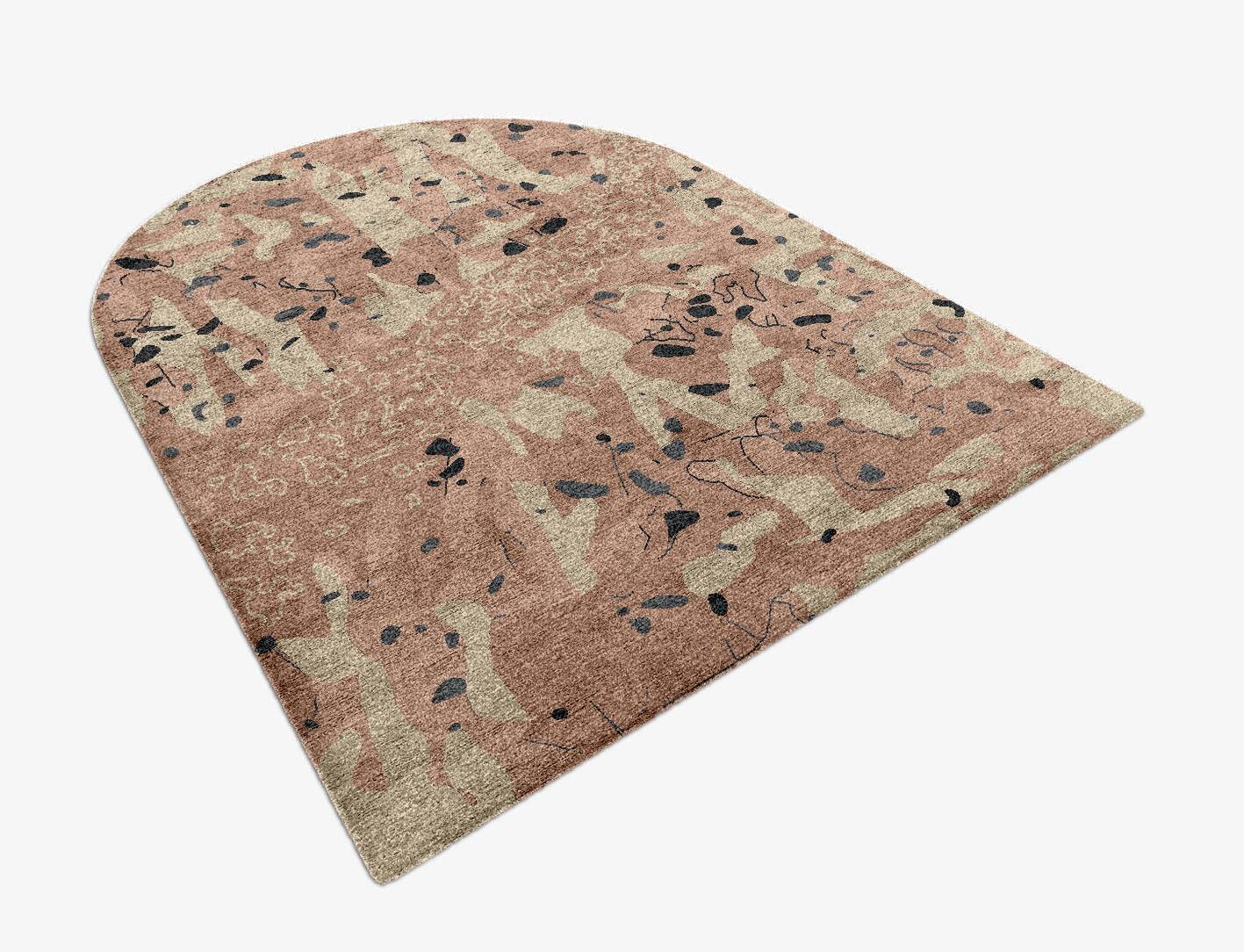 Chip Terrazzo Play Arch Hand Knotted Bamboo Silk Custom Rug by Rug Artisan