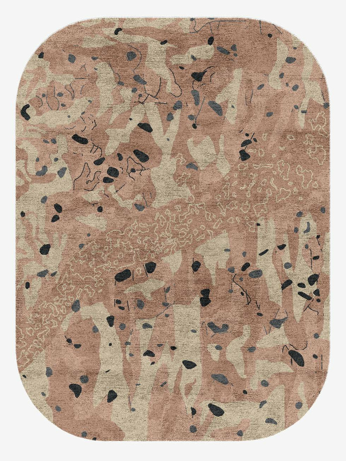 Chip Terrazzo Play Oblong Hand Knotted Bamboo Silk Custom Rug by Rug Artisan
