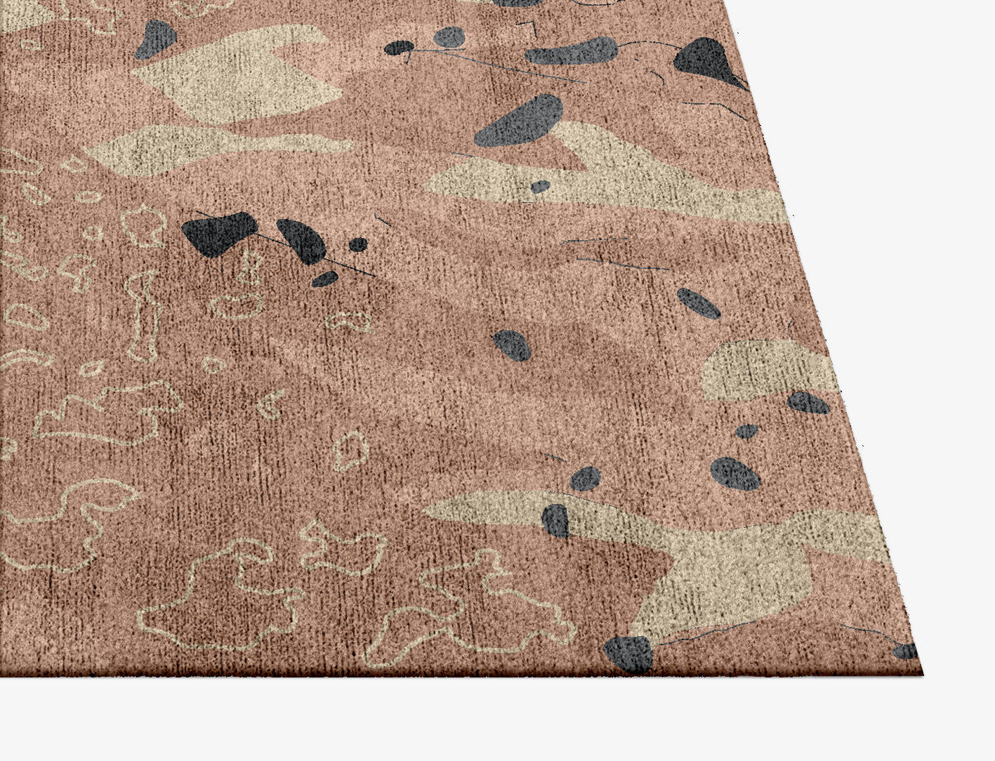 Chip Terrazzo Play Square Hand Knotted Bamboo Silk Custom Rug by Rug Artisan