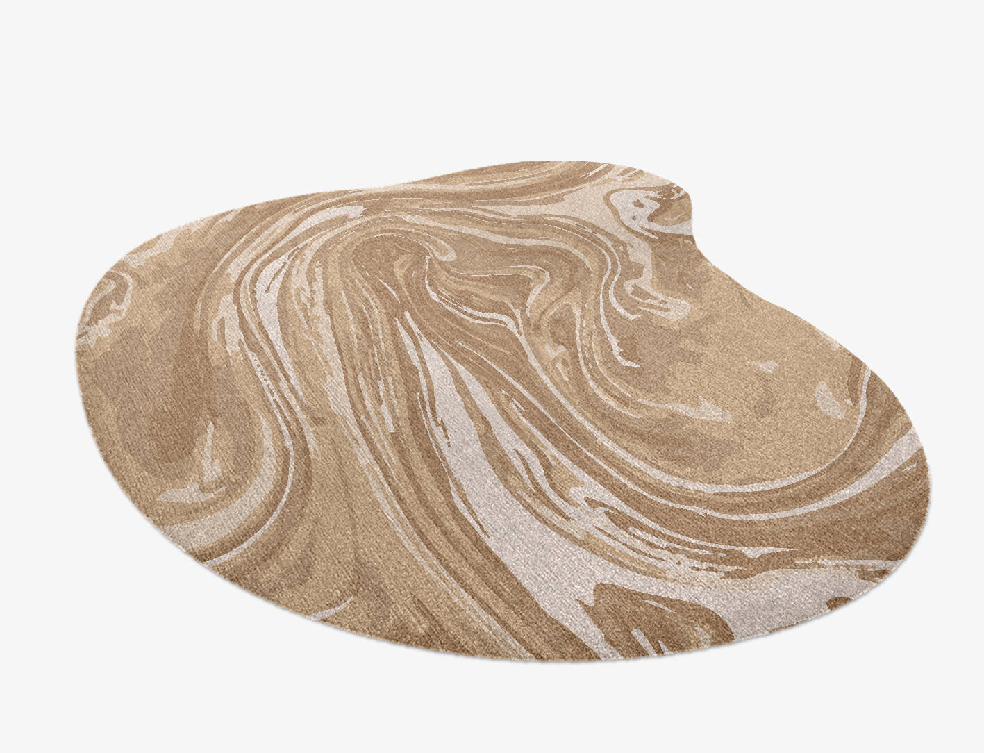Chocolate Swirl Surface Art Splash Hand Knotted Tibetan Wool Custom Rug by Rug Artisan