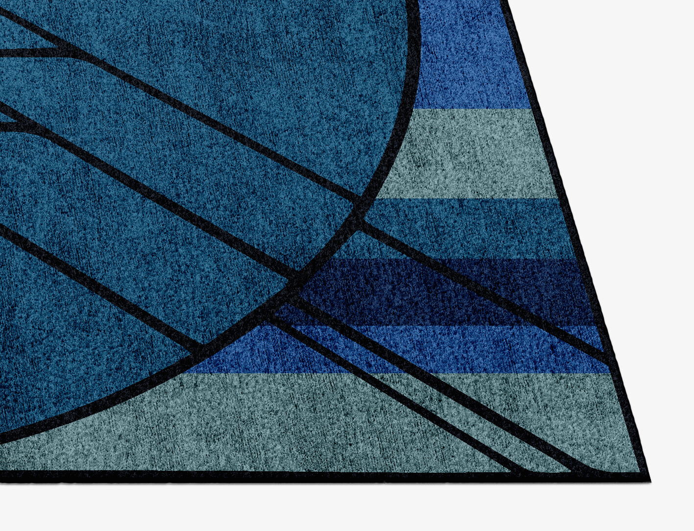 Chords Geometric Rectangle Hand Knotted Bamboo Silk Custom Rug by Rug Artisan