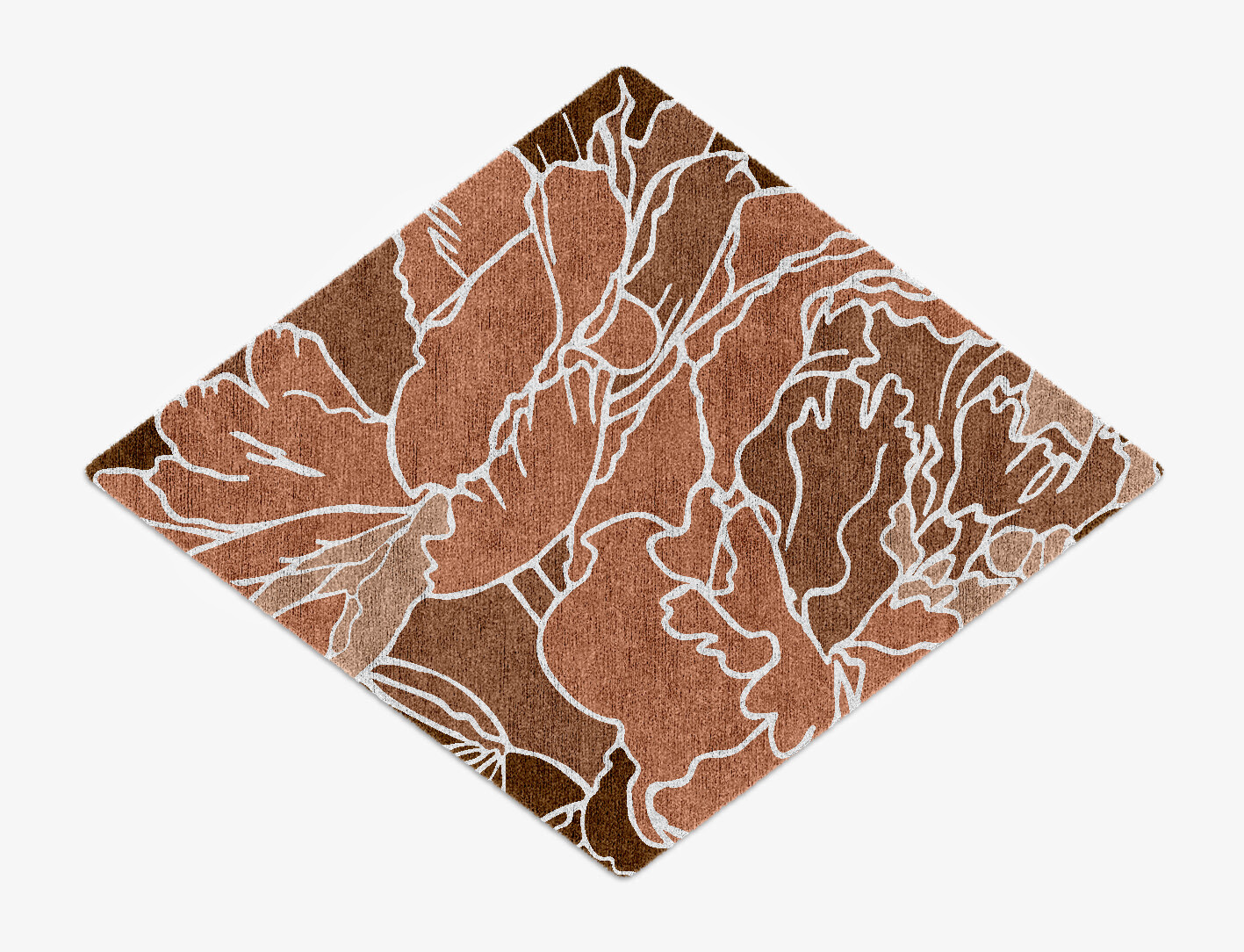 Chrysanthemum Field of Flowers Diamond Hand Knotted Bamboo Silk Custom Rug by Rug Artisan