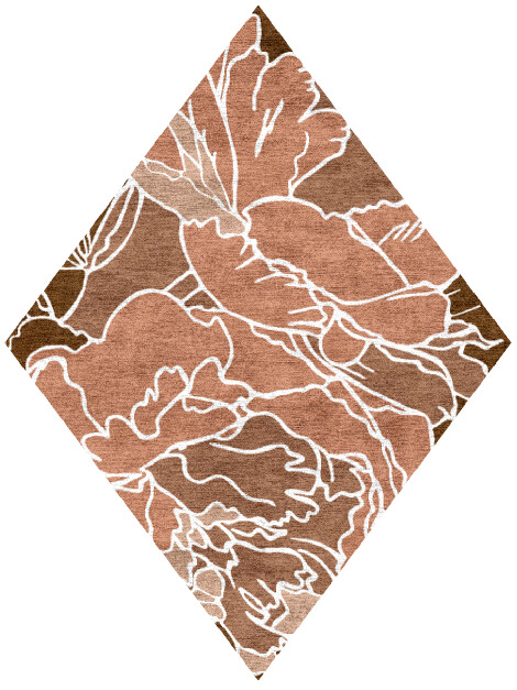 Chrysanthemum Field of Flowers Diamond Hand Knotted Bamboo Silk Custom Rug by Rug Artisan