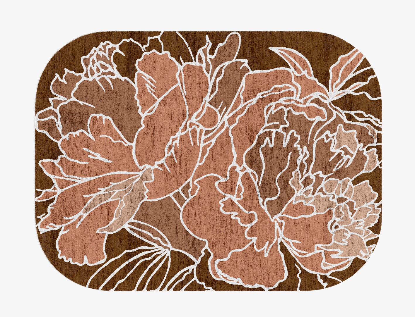Chrysanthemum Field of Flowers Oblong Hand Knotted Bamboo Silk Custom Rug by Rug Artisan