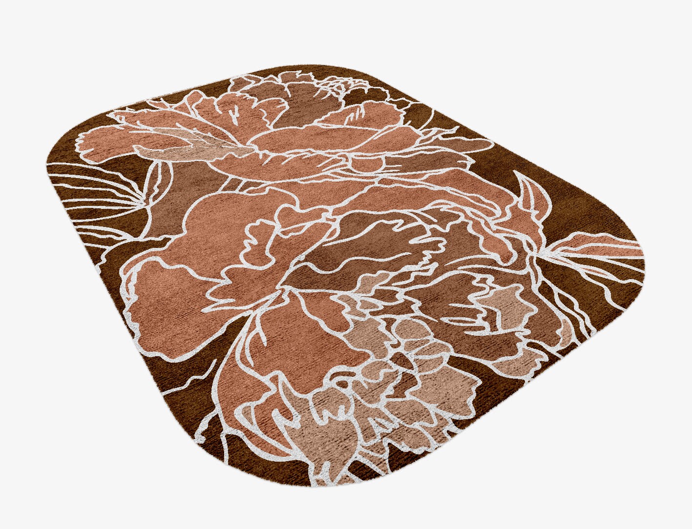 Chrysanthemum Field of Flowers Oblong Hand Knotted Bamboo Silk Custom Rug by Rug Artisan