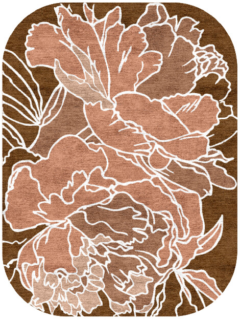 Chrysanthemum Field of Flowers Oblong Hand Knotted Bamboo Silk Custom Rug by Rug Artisan