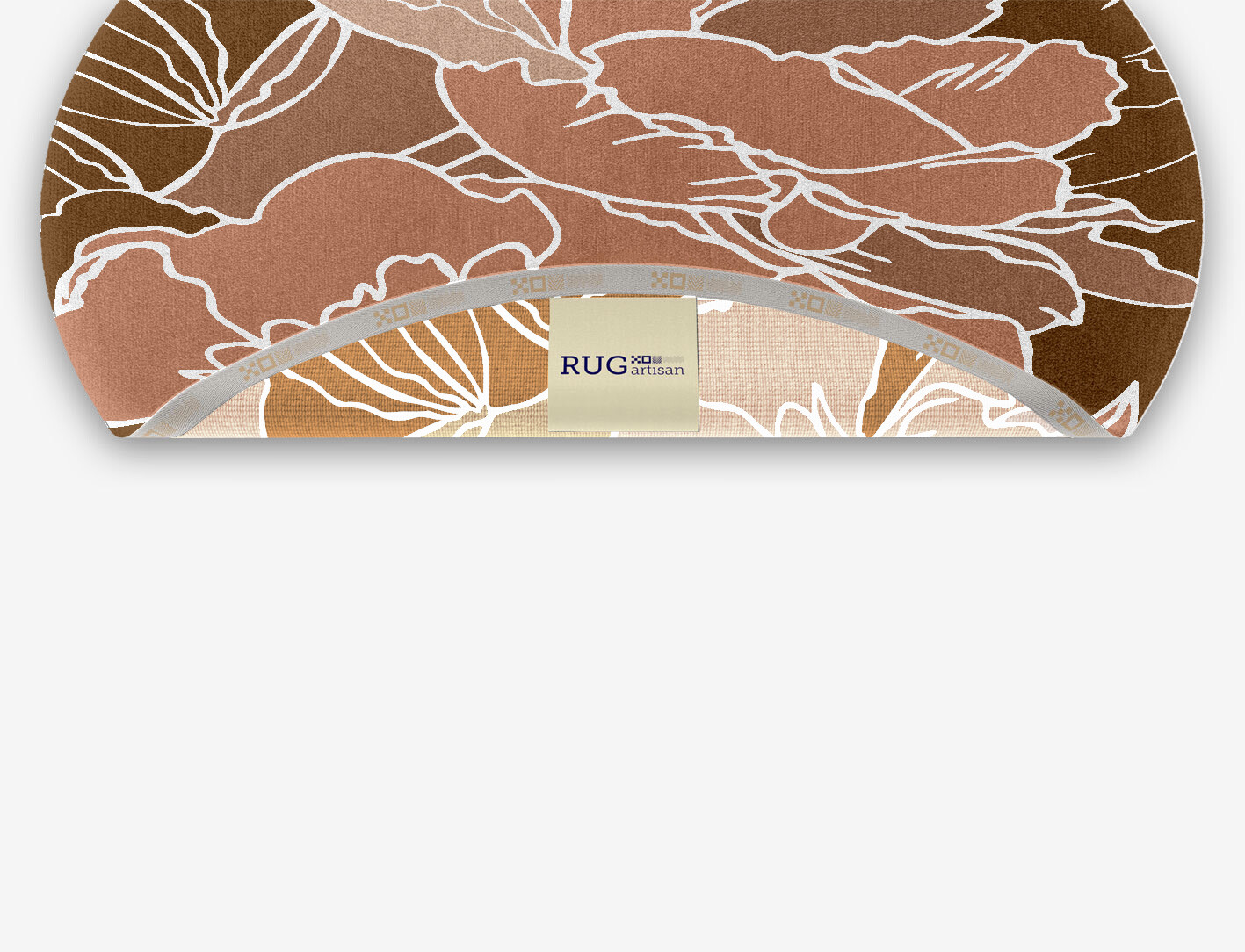 Chrysanthemum Field of Flowers Oval Hand Knotted Tibetan Wool Custom Rug by Rug Artisan