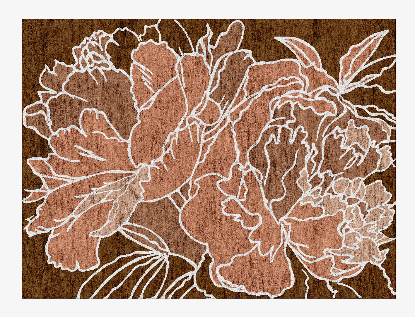 Chrysanthemum Field of Flowers Rectangle Hand Knotted Bamboo Silk Custom Rug by Rug Artisan