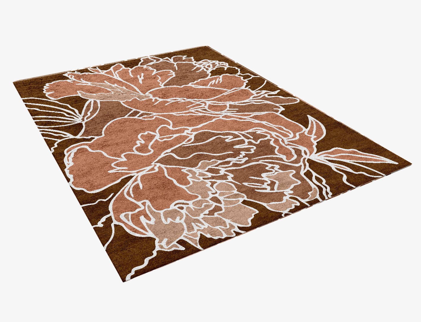 Chrysanthemum Field of Flowers Rectangle Hand Knotted Bamboo Silk Custom Rug by Rug Artisan