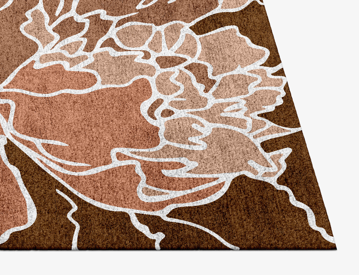 Chrysanthemum Field of Flowers Rectangle Hand Knotted Bamboo Silk Custom Rug by Rug Artisan