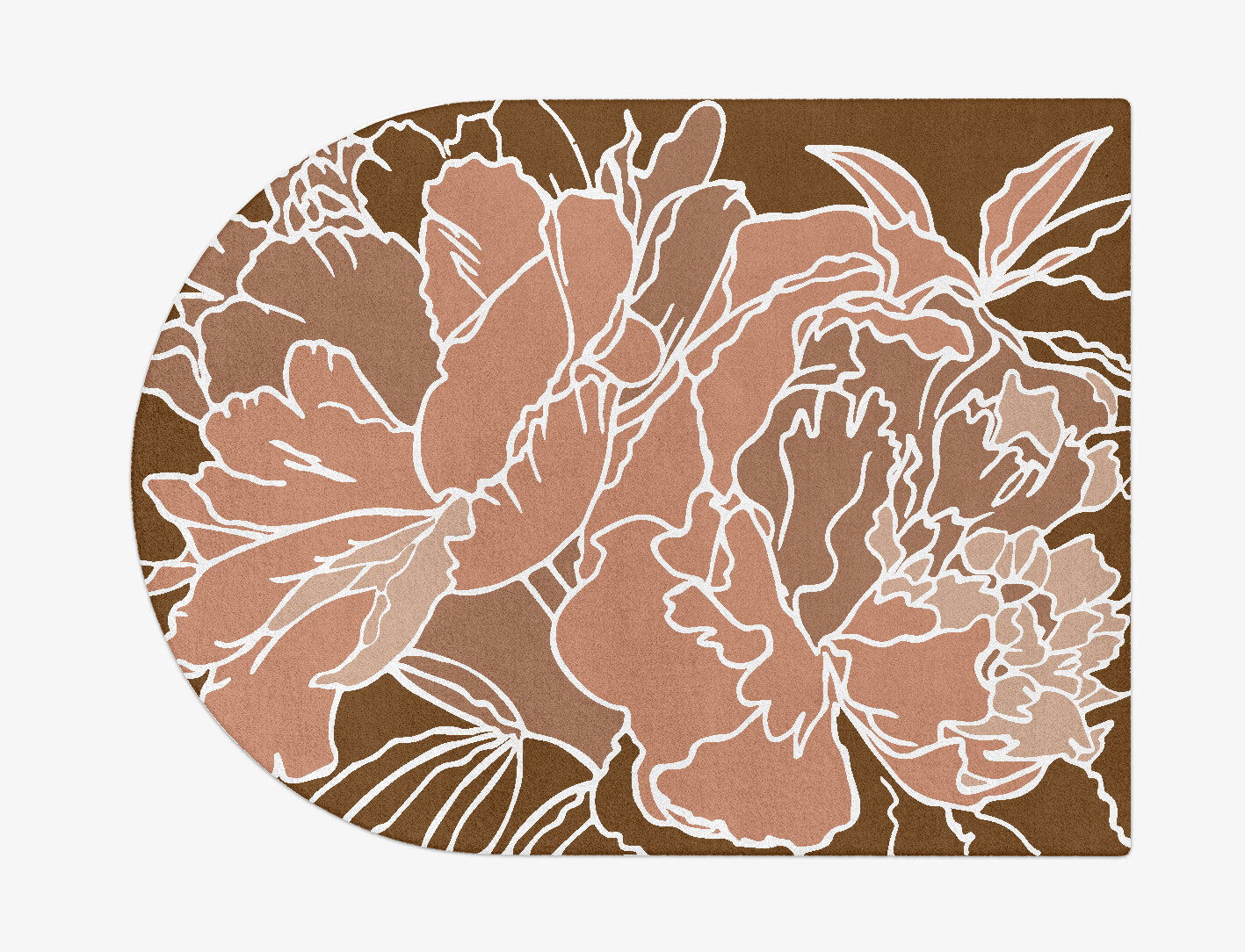 Chrysanthemum Field of Flowers Arch Hand Tufted Pure Wool Custom Rug by Rug Artisan