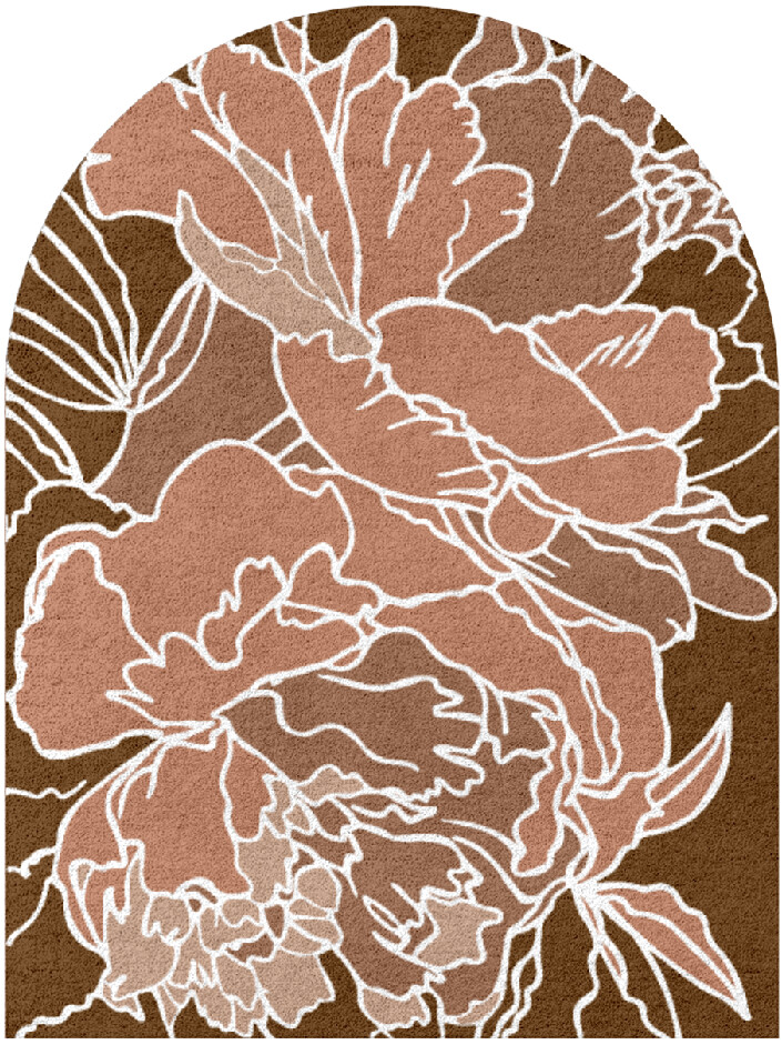 Chrysanthemum Field of Flowers Arch Hand Tufted Pure Wool Custom Rug by Rug Artisan
