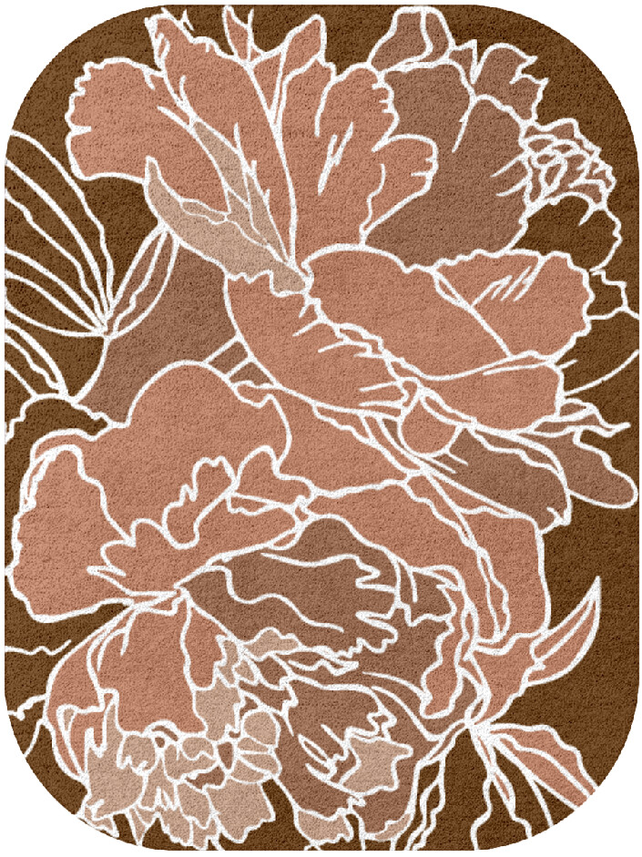 Chrysanthemum Field of Flowers Oblong Hand Tufted Pure Wool Custom Rug by Rug Artisan