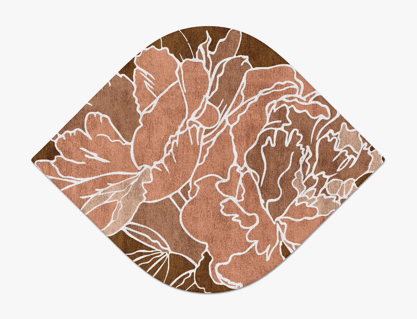 Chrysanthemum Field of Flowers Ogee Hand Tufted Bamboo Silk Custom Rug by Rug Artisan