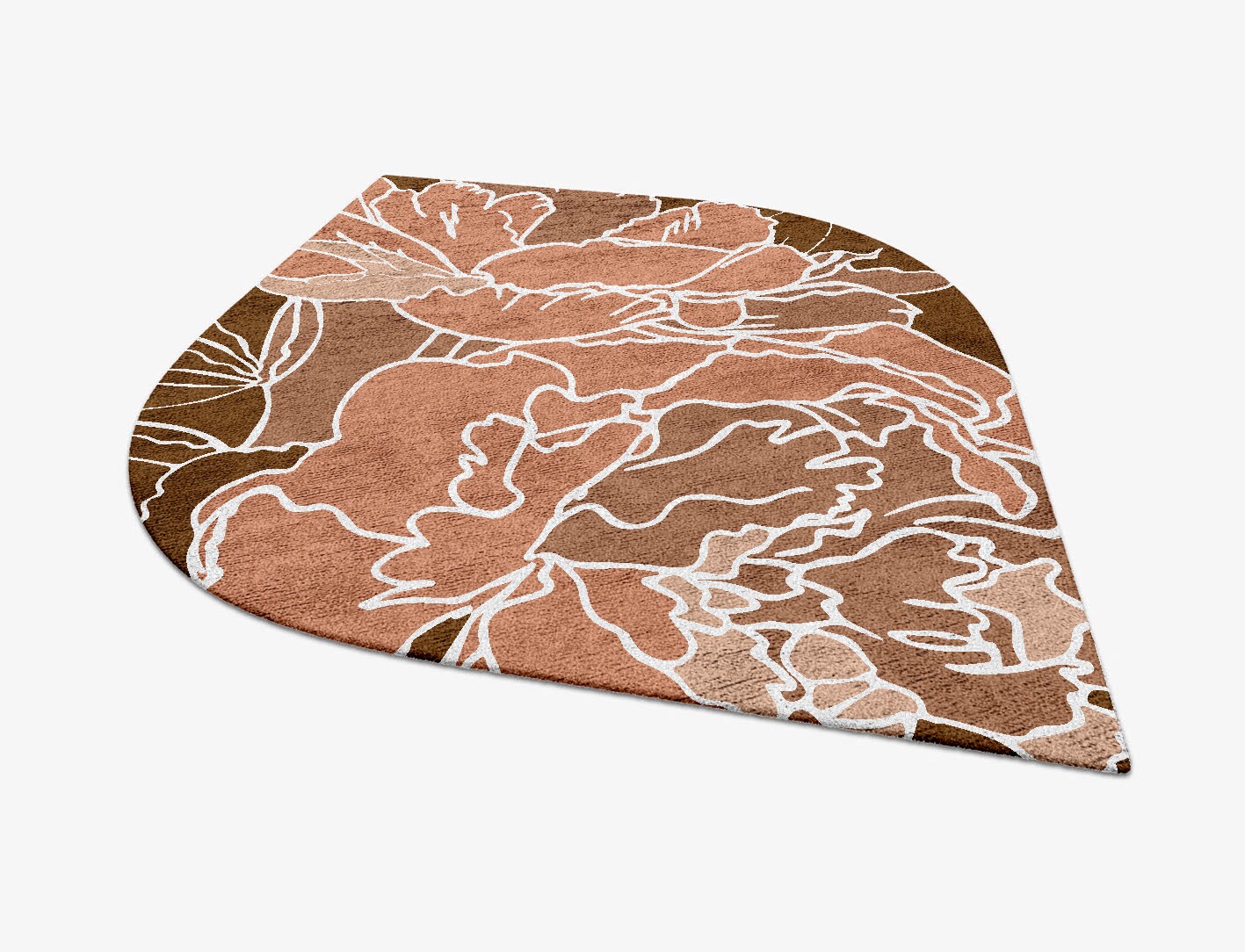 Chrysanthemum Field of Flowers Ogee Hand Tufted Bamboo Silk Custom Rug by Rug Artisan