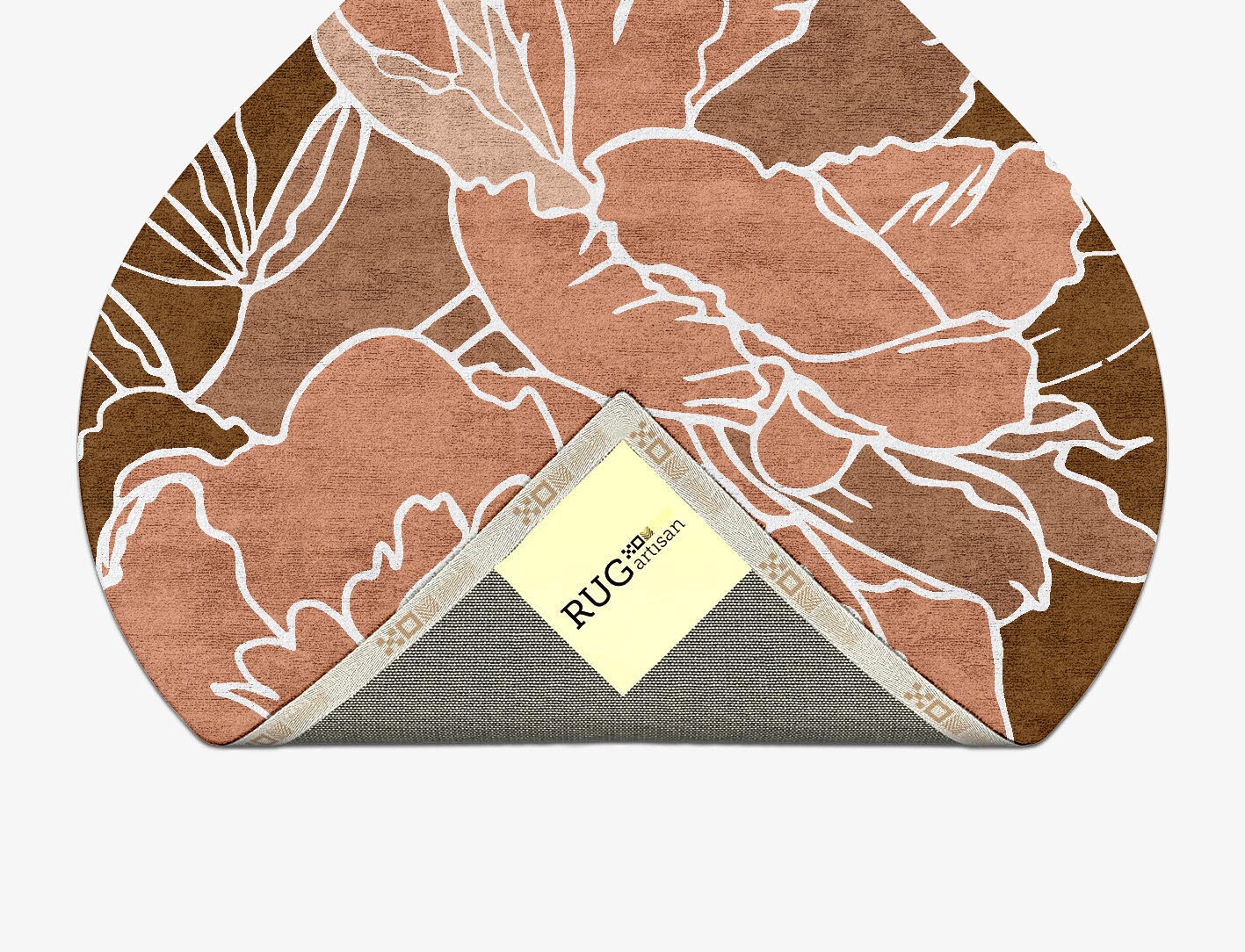 Chrysanthemum Field of Flowers Ogee Hand Tufted Bamboo Silk Custom Rug by Rug Artisan