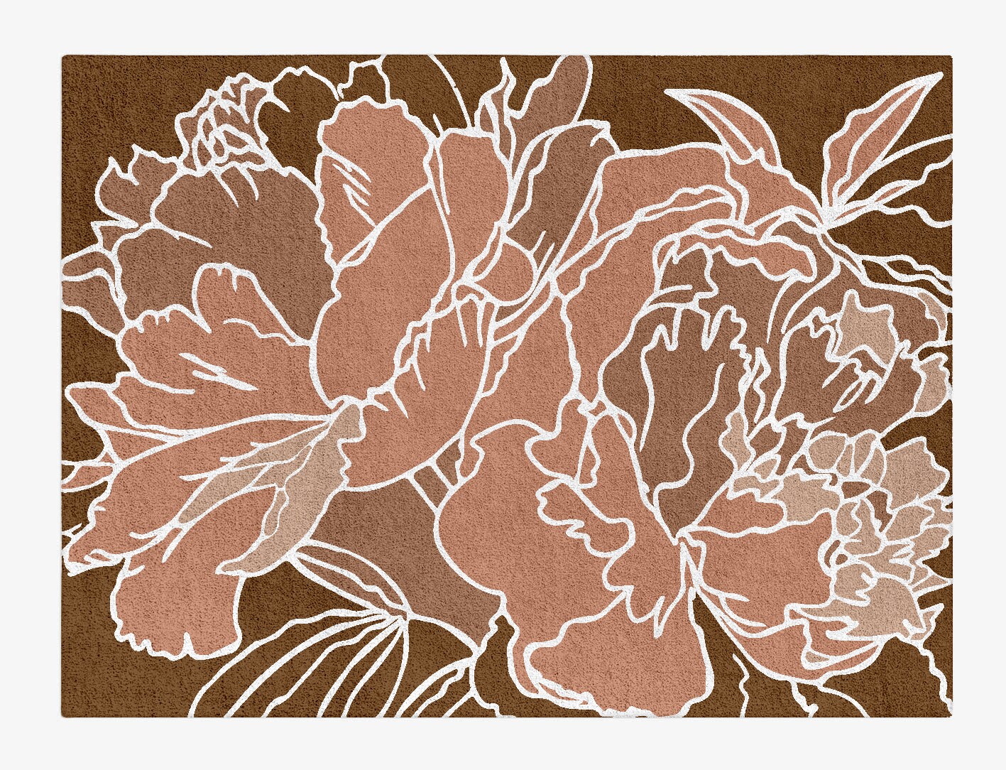 Chrysanthemum Field of Flowers Rectangle Hand Tufted Pure Wool Custom Rug by Rug Artisan