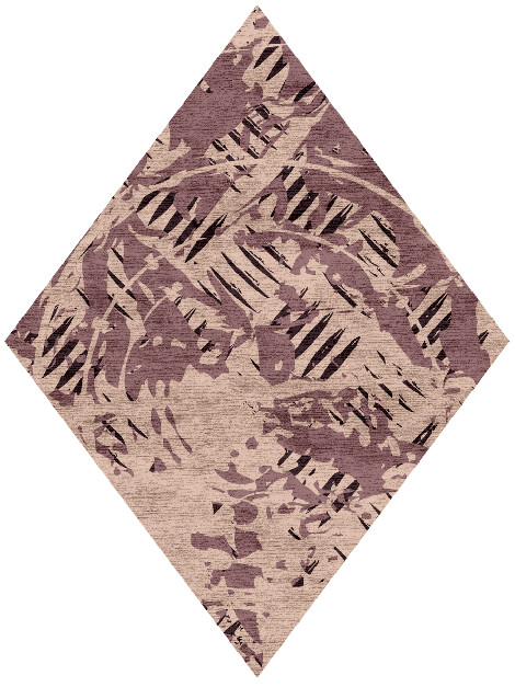 Cinq Abstract Diamond Hand Knotted Bamboo Silk Custom Rug by Rug Artisan