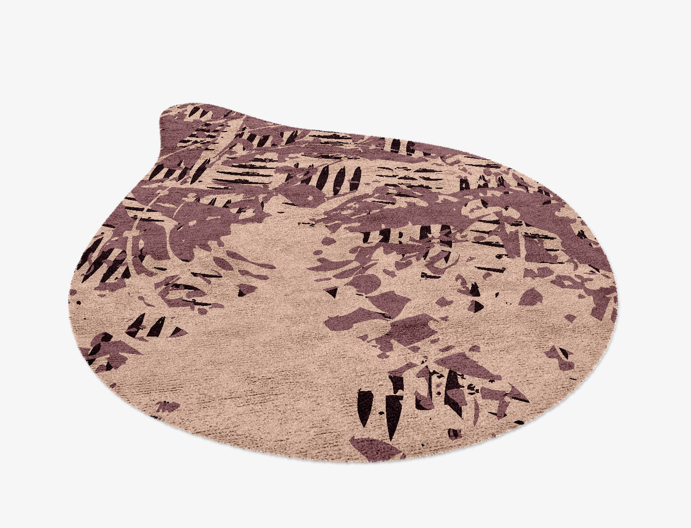 Cinq Abstract Drop Hand Knotted Bamboo Silk Custom Rug by Rug Artisan