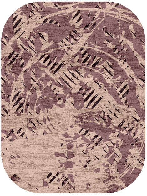 Cinq Abstract Oblong Hand Knotted Bamboo Silk Custom Rug by Rug Artisan