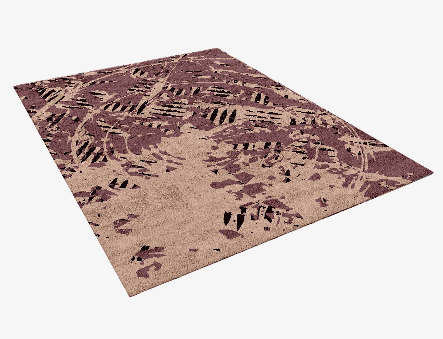 Cinq Abstract Rectangle Hand Knotted Bamboo Silk Custom Rug by Rug Artisan