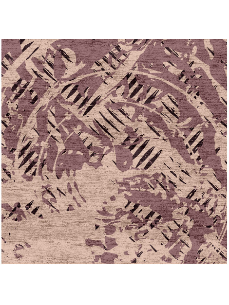 Cinq Abstract Square Hand Knotted Bamboo Silk Custom Rug by Rug Artisan