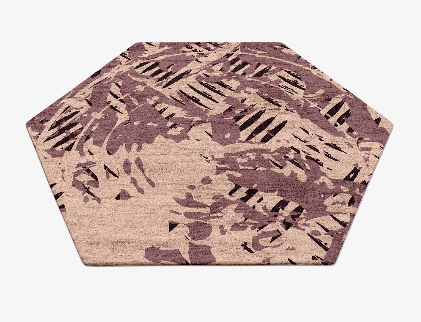 Cinq Abstract Hexagon Hand Tufted Bamboo Silk Custom Rug by Rug Artisan