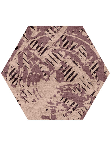Cinq Abstract Hexagon Hand Tufted Bamboo Silk Custom Rug by Rug Artisan