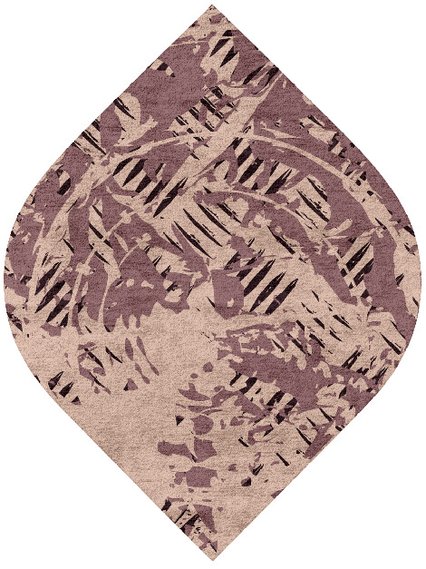 Cinq Abstract Ogee Hand Tufted Bamboo Silk Custom Rug by Rug Artisan