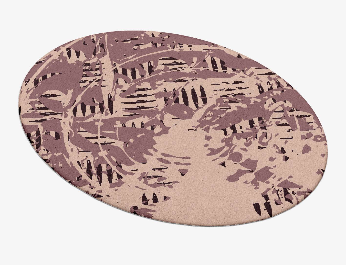 Cinq Abstract Oval Hand Tufted Pure Wool Custom Rug by Rug Artisan