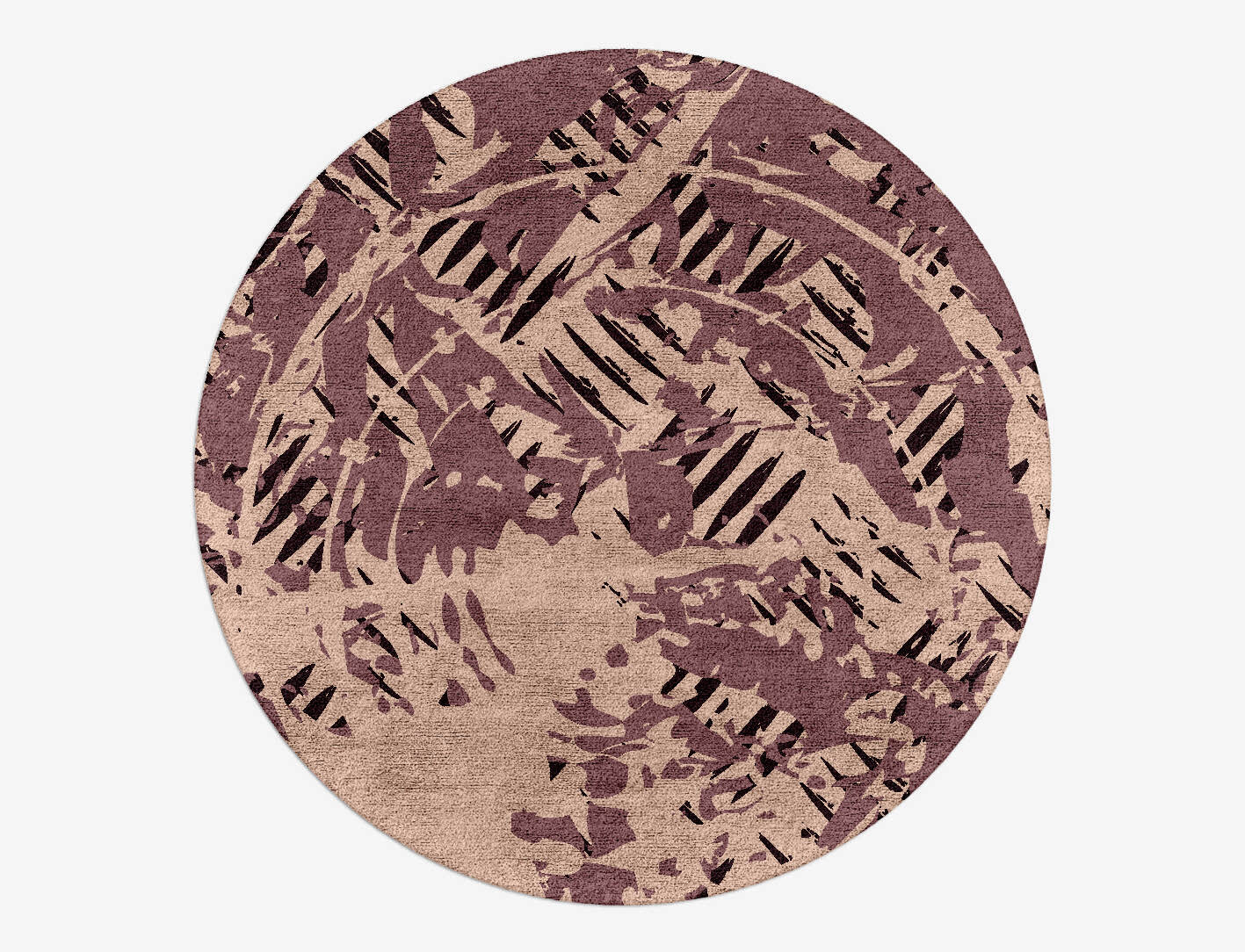 Cinq Abstract Round Hand Tufted Bamboo Silk Custom Rug by Rug Artisan