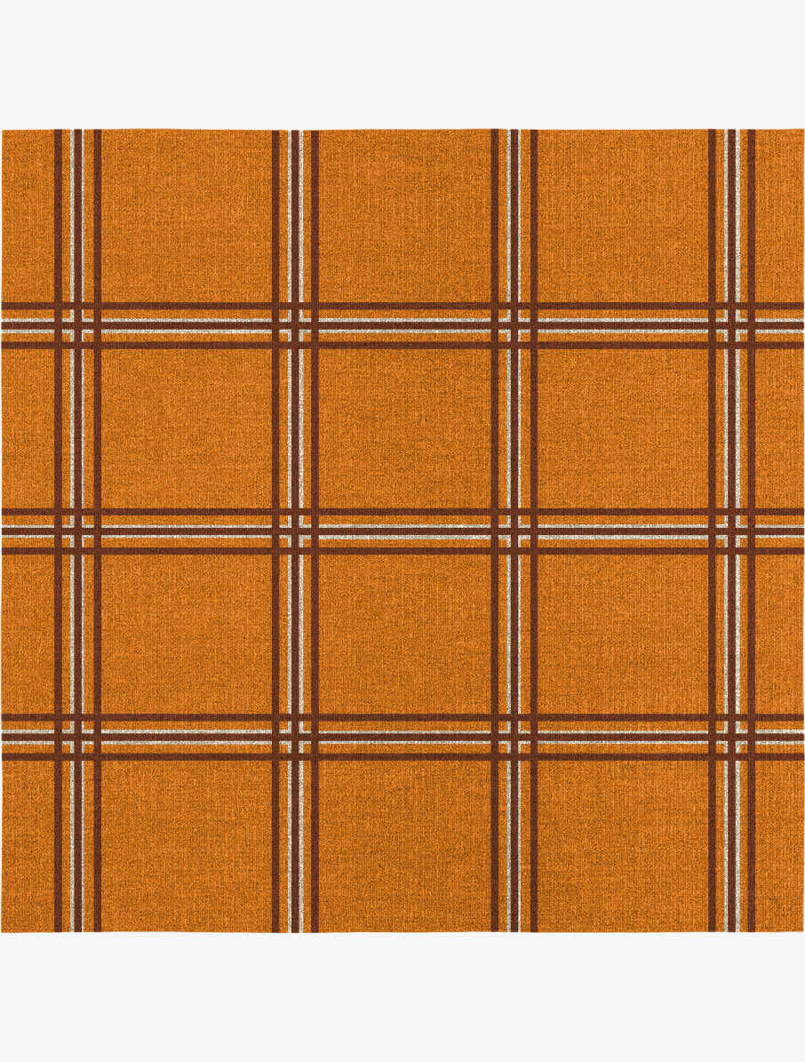 Citrus Geometric Square Flatweave New Zealand Wool Custom Rug by Rug Artisan