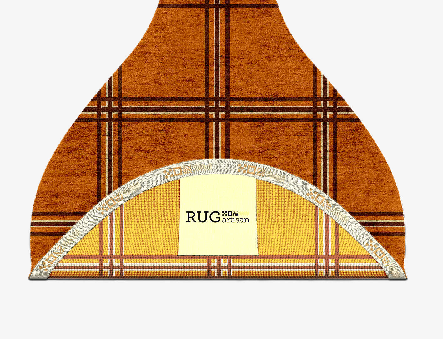 Citrus Geometric Drop Hand Knotted Bamboo Silk Custom Rug by Rug Artisan
